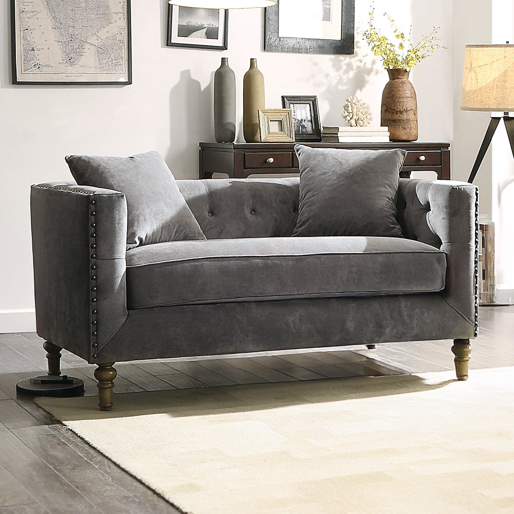 ACME Sidonia Loveseat – front view – Lusso Furniture Miami