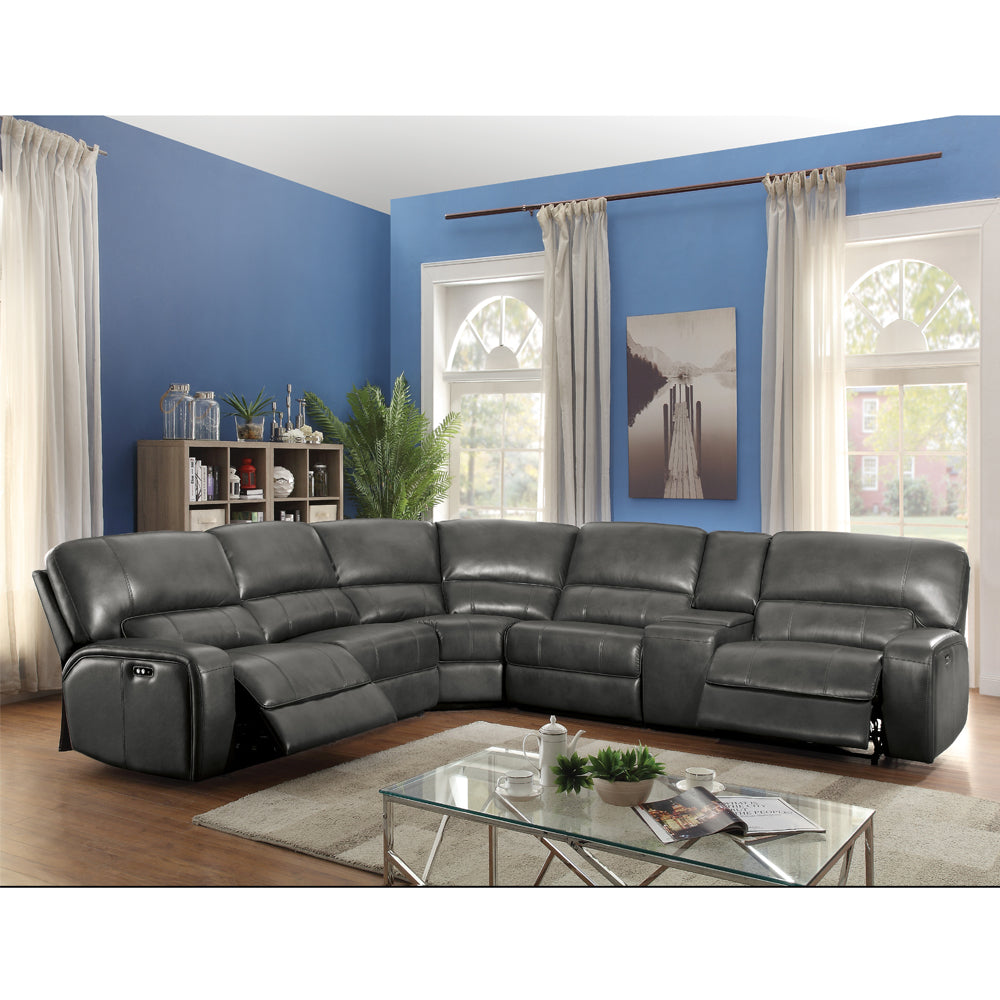 ACME Saul Power Motion Sectional Sofa – front view – Lusso Furniture Miami