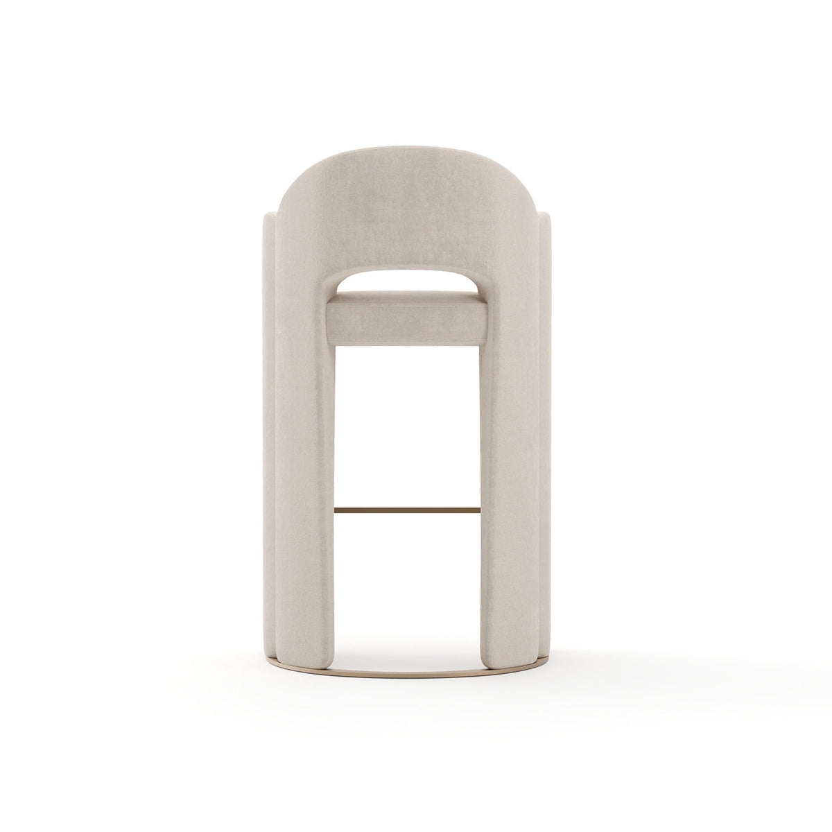 Caracole Overlap Bar Stool – back view – Lusso Furniture Miami