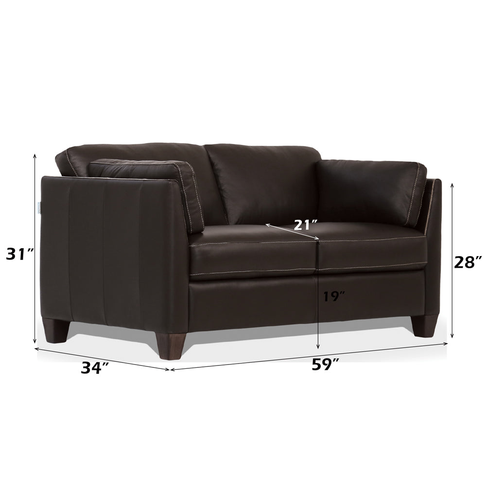 ACME Matias Loveseat – side view – Lusso Furniture Miami