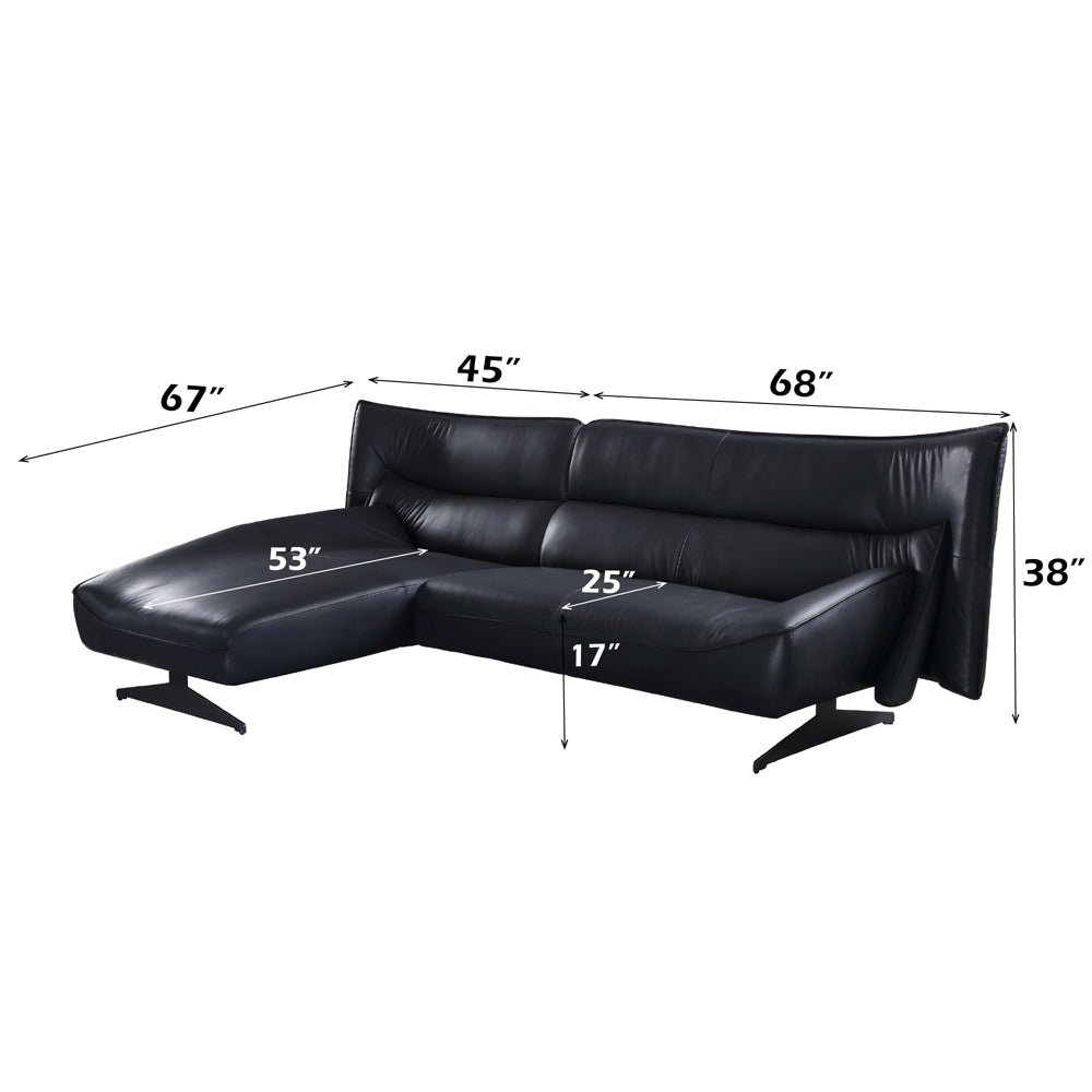 ACME Maeko Sectional Sofa – angle view – Lusso Furniture Miami