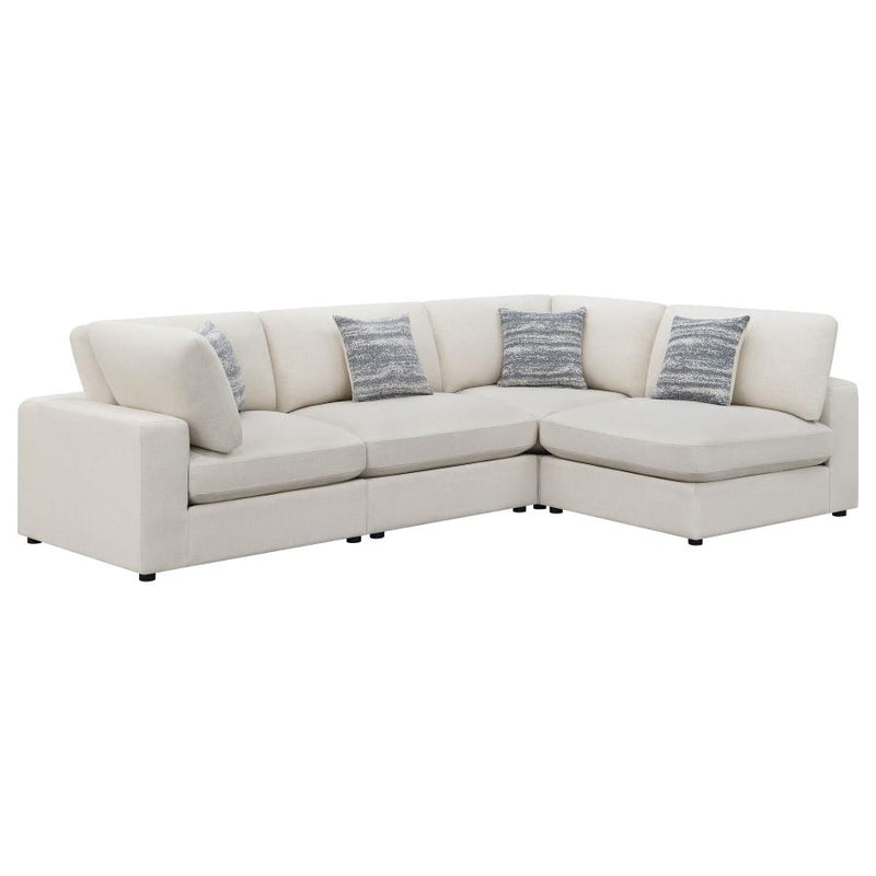 Serene 4-piece Upholstered Modular Sectional Sofa Beige-zoom-