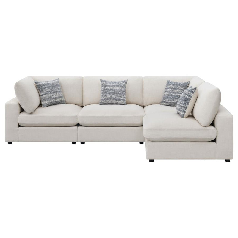 Serene 4-piece Upholstered Modular Sectional Sofa Beige-zoom-