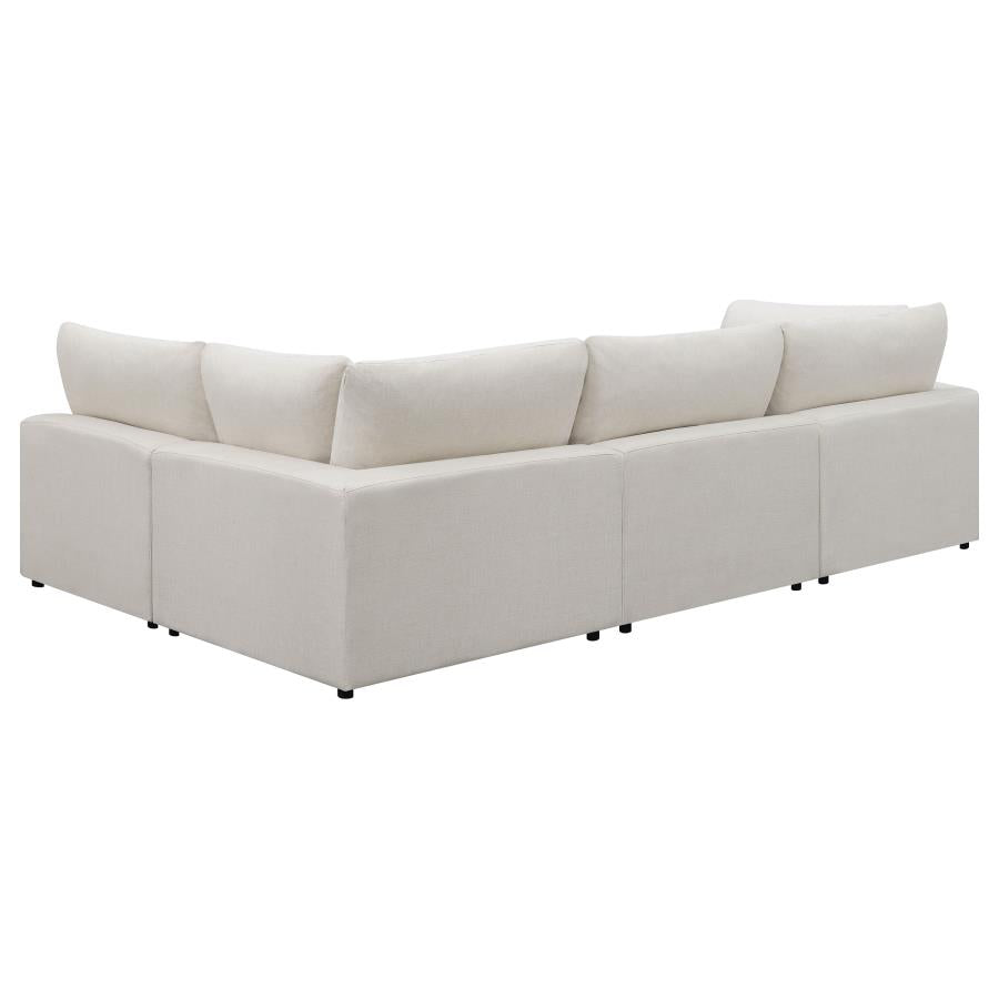 Serene 4-piece Upholstered Modular Sectional Sofa Beige-zoom-4