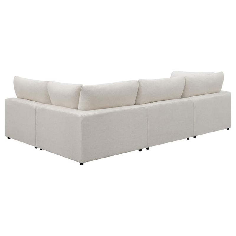 Serene 4-piece Upholstered Modular Sectional Sofa Beige-zoom-
