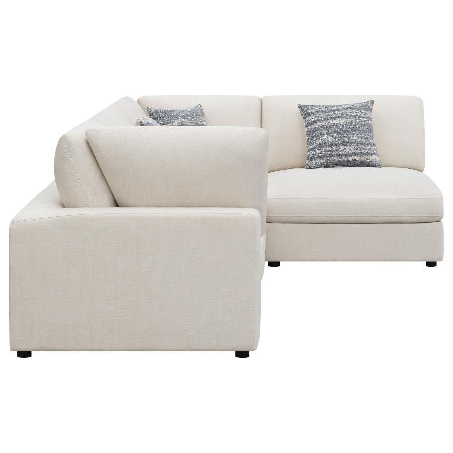 Serene 4-piece Upholstered Modular Sectional Sofa Beige-zoom-5