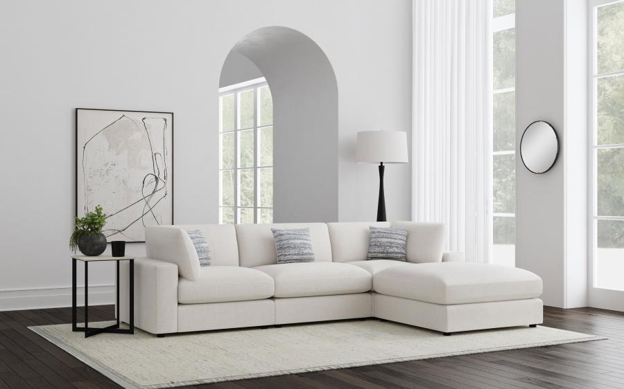 Serene 4-piece Upholstered Modular Sectional Sofa Beige-zoom-2