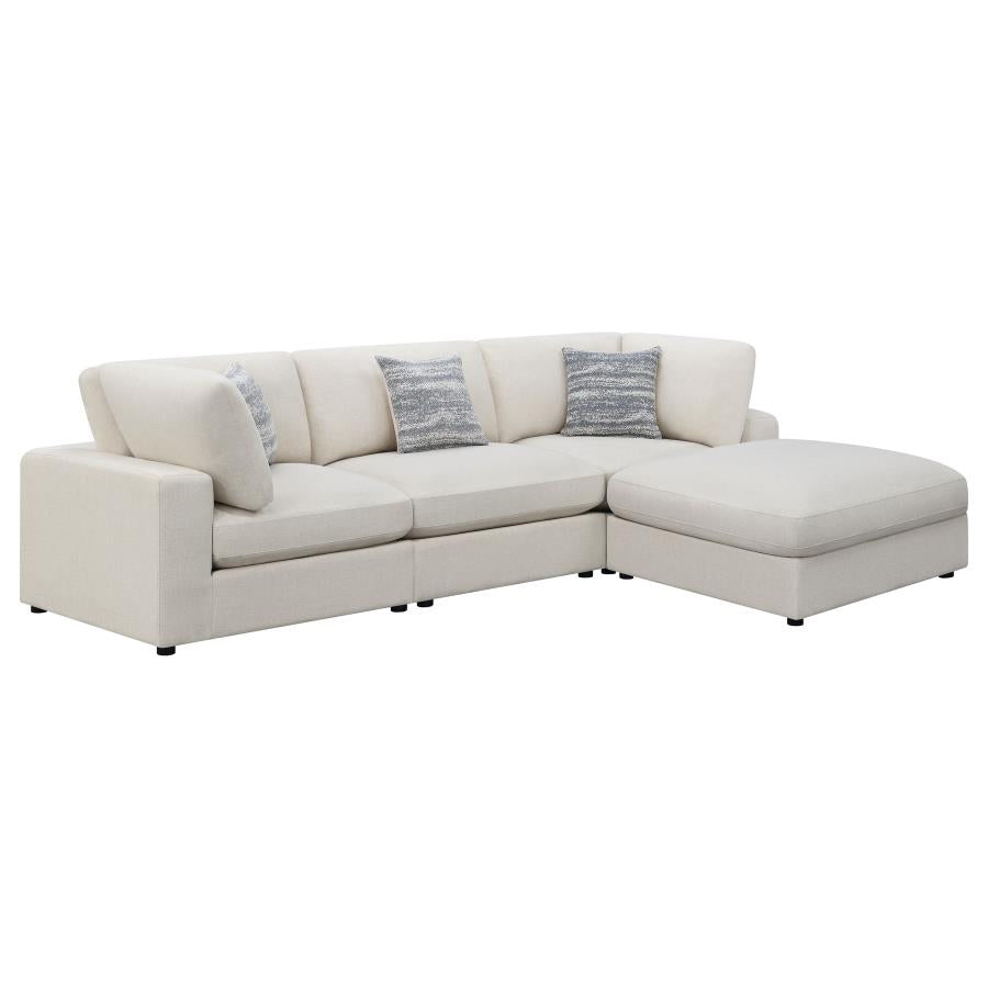 Serene 4-piece Upholstered Modular Sectional Sofa Beige-1