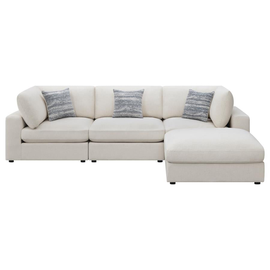 Serene 4-piece Upholstered Modular Sectional Sofa Beige-zoom-3
