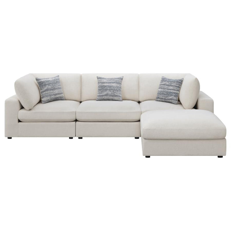 Serene 4-piece Upholstered Modular Sectional Sofa Beige-zoom-