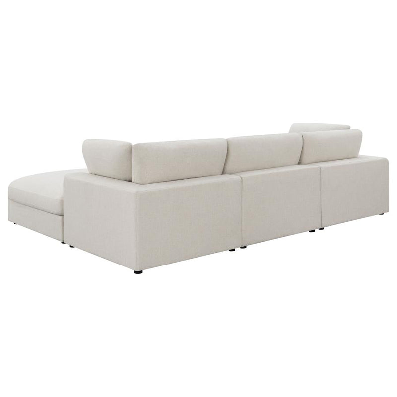 Serene 4-piece Upholstered Modular Sectional Sofa Beige-zoom-