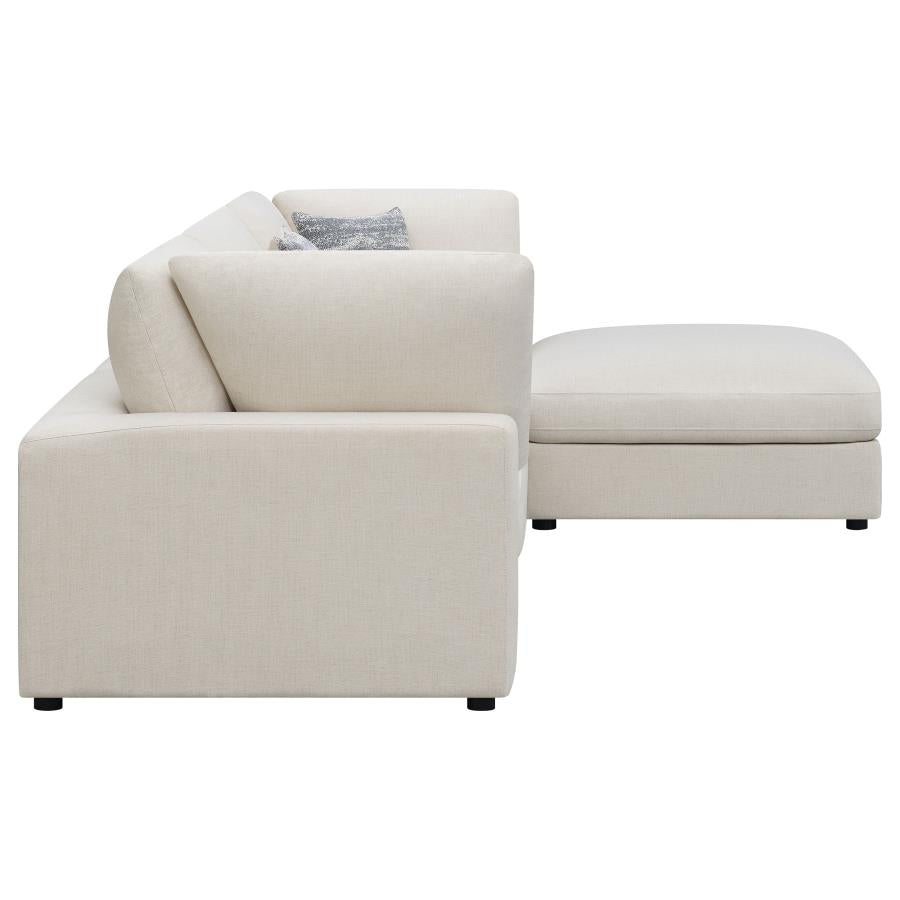 Serene 4-piece Upholstered Modular Sectional Sofa Beige-zoom-5