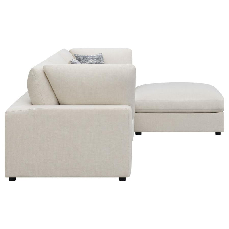Serene 4-piece Upholstered Modular Sectional Sofa Beige-zoom-