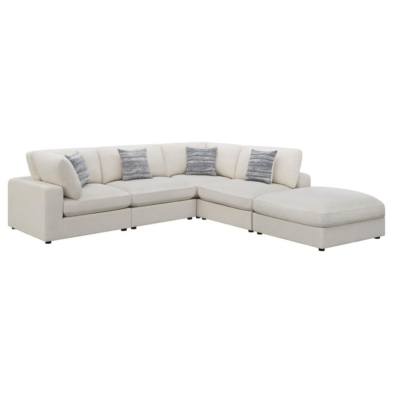 Serene 5-piece Upholstered Modular Sectional Sofa Beige-zoom-