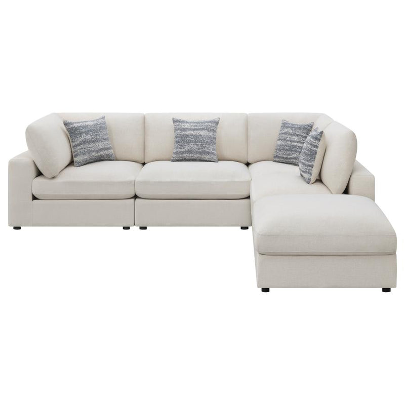 Serene 5-piece Upholstered Modular Sectional Sofa Beige-zoom-