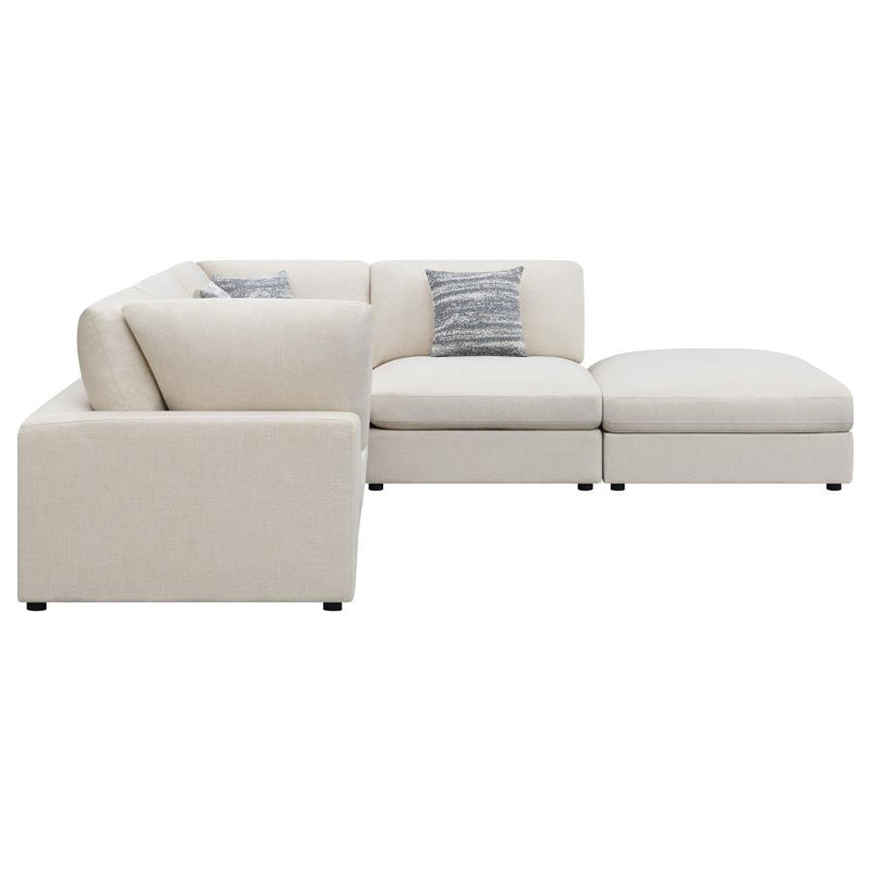 Serene 5-piece Upholstered Modular Sectional Sofa Beige-zoom-