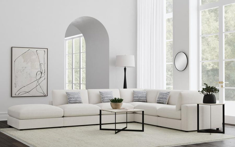 Serene 6-piece Upholstered Modular Sectional Sofa Beige-zoom-