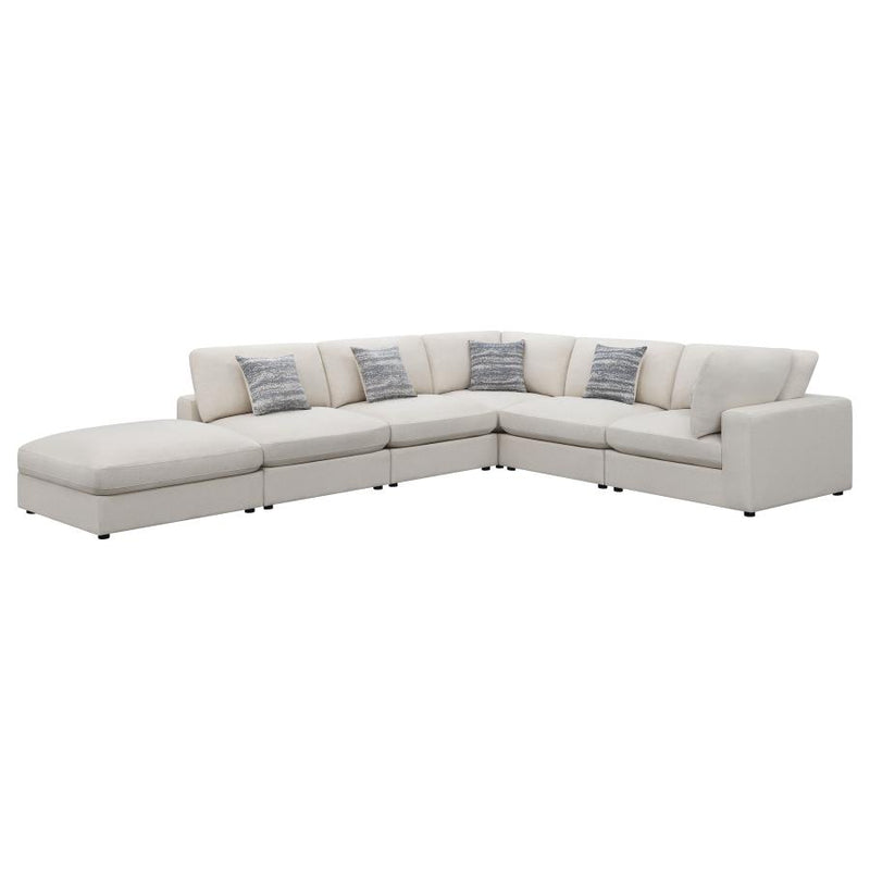 Serene 6-piece Upholstered Modular Sectional Sofa Beige-zoom-