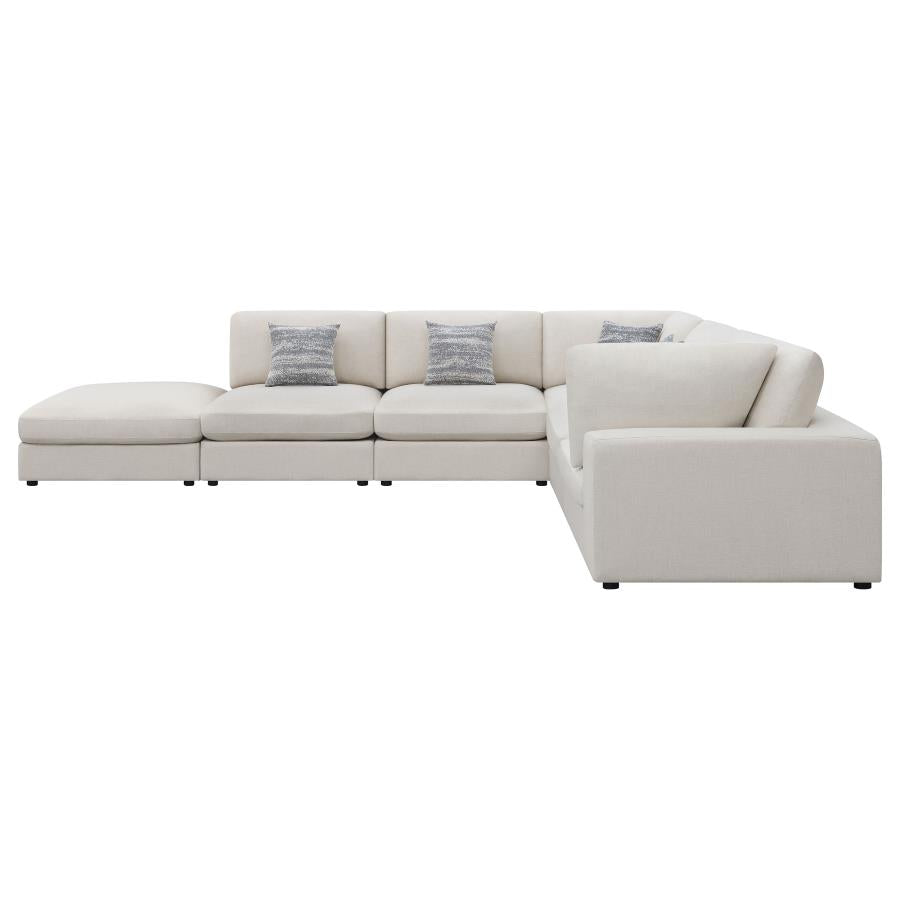 Serene 6-piece Upholstered Modular Sectional Sofa Beige-zoom-3