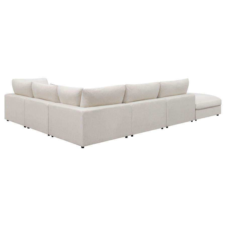 Serene 6-piece Upholstered Modular Sectional Sofa Beige-zoom-4