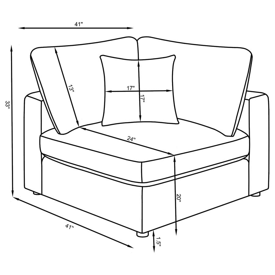Serene 6-piece Upholstered Modular Sectional Sofa Beige-zoom-15