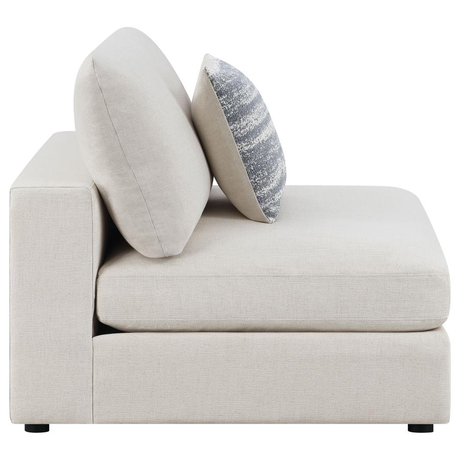 Serene Upholstered Armless Chair Beige-zoom-8