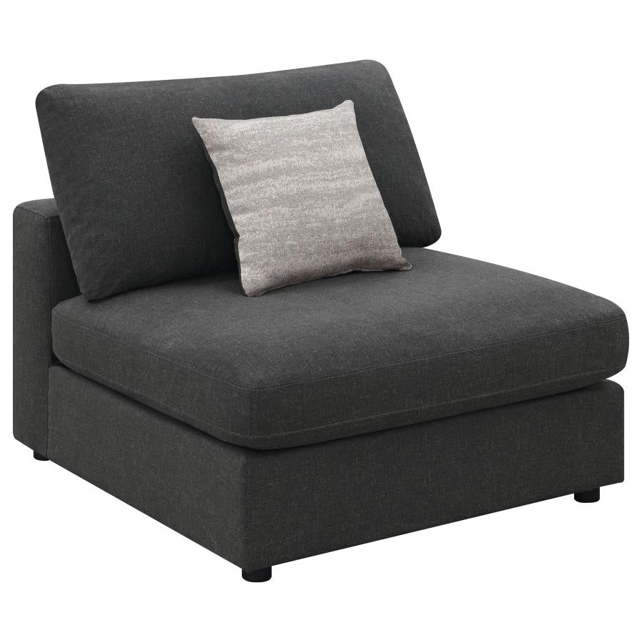 Serene 4-piece Upholstered Modular Sectional Sofa Charcoal-zoom-6