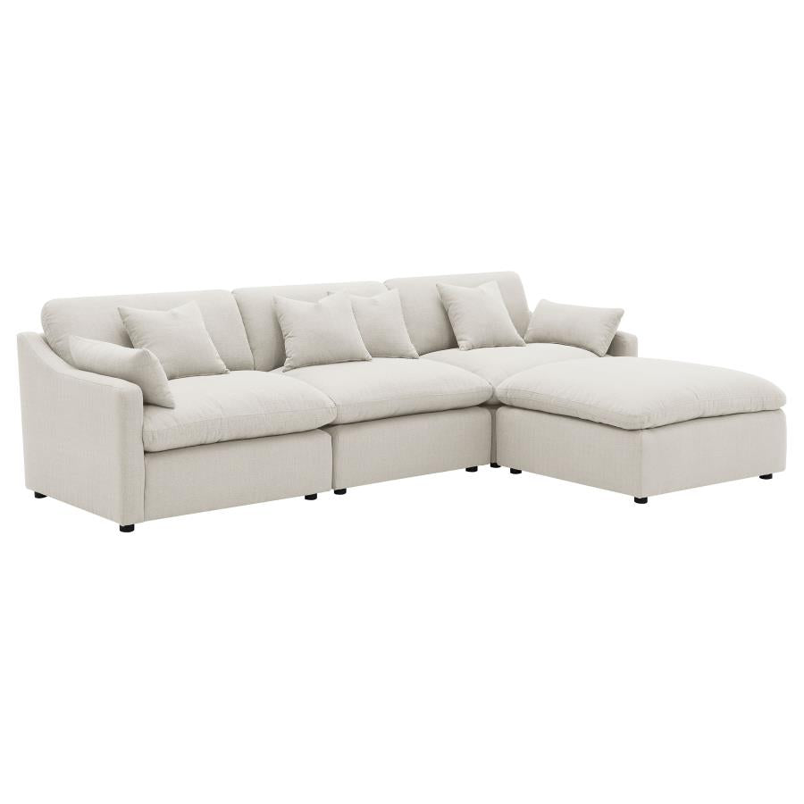 Hobson 4-piece Upholstered Modular Sectional Sofa Ivory-2