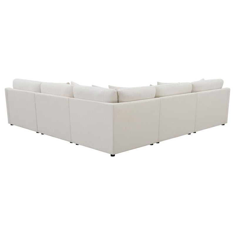 Hobson 6-piece Upholstered Modular Sectional Sofa Ivory-zoom-