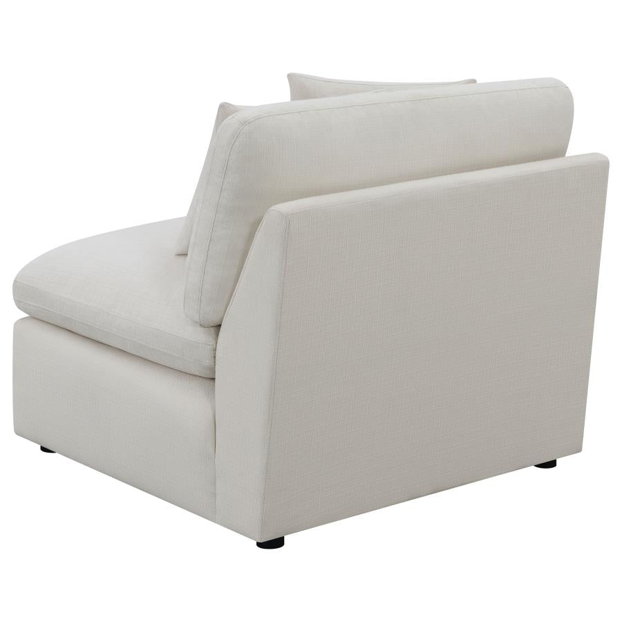 Hobson Upholstered Armless Chair Ivory-zoom-6