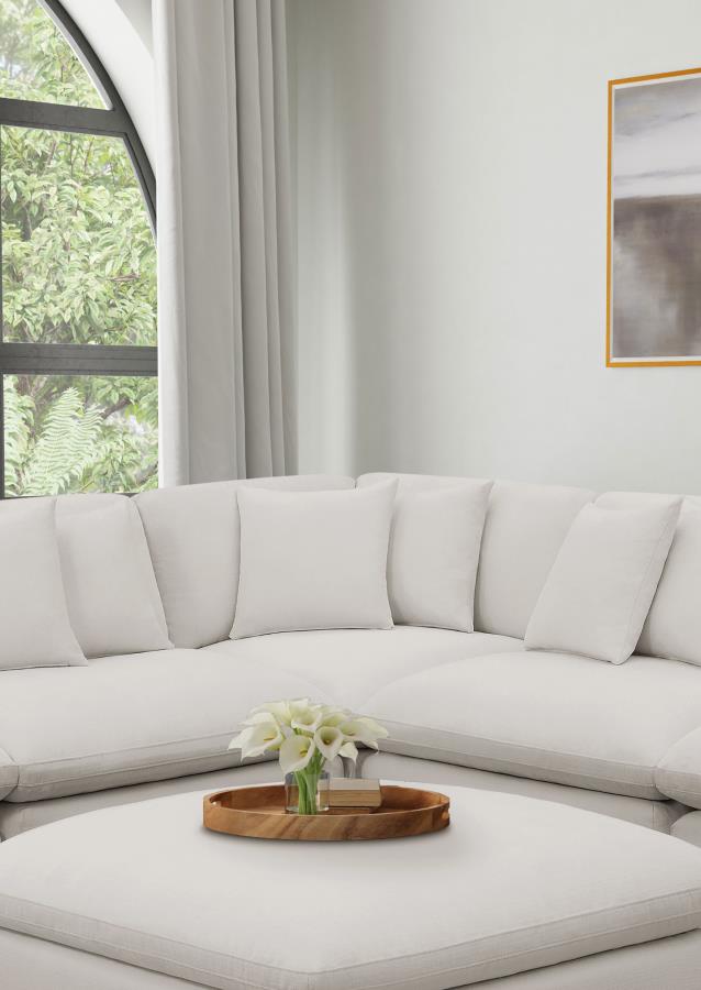Hobson Upholstered Corner Ivory-2