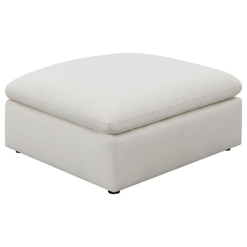 Hobson Square Upholstered Ottoman Ivory-zoom-