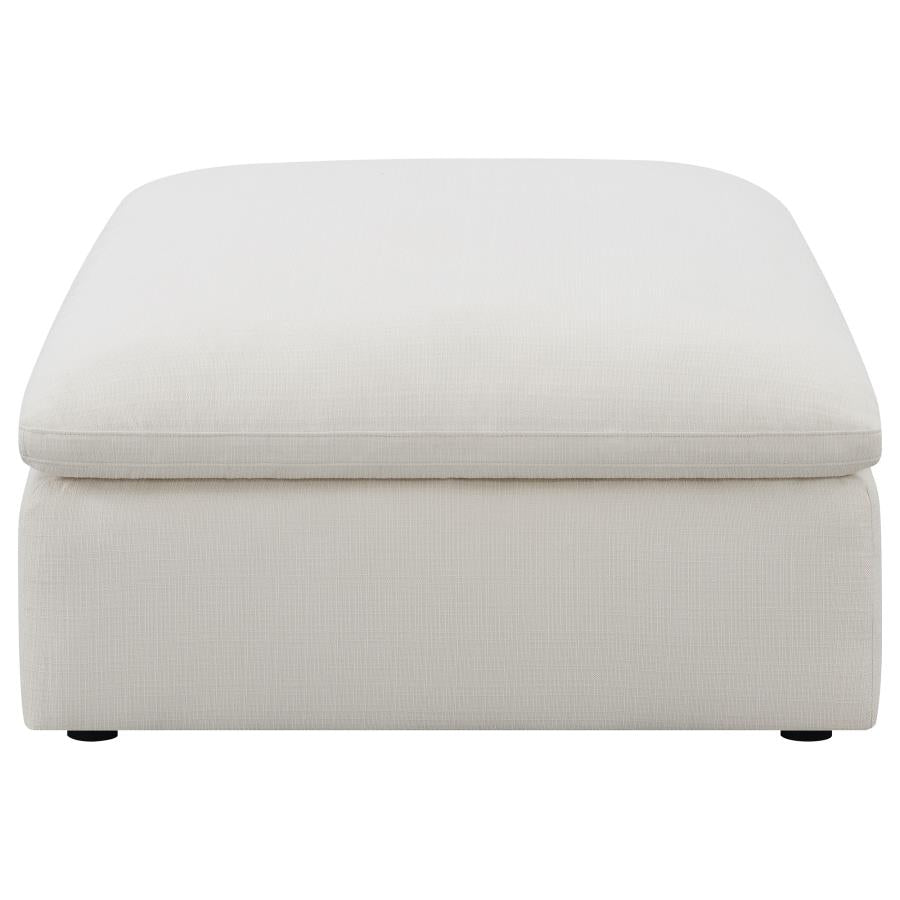 Hobson Square Upholstered Ottoman Ivory-zoom-3
