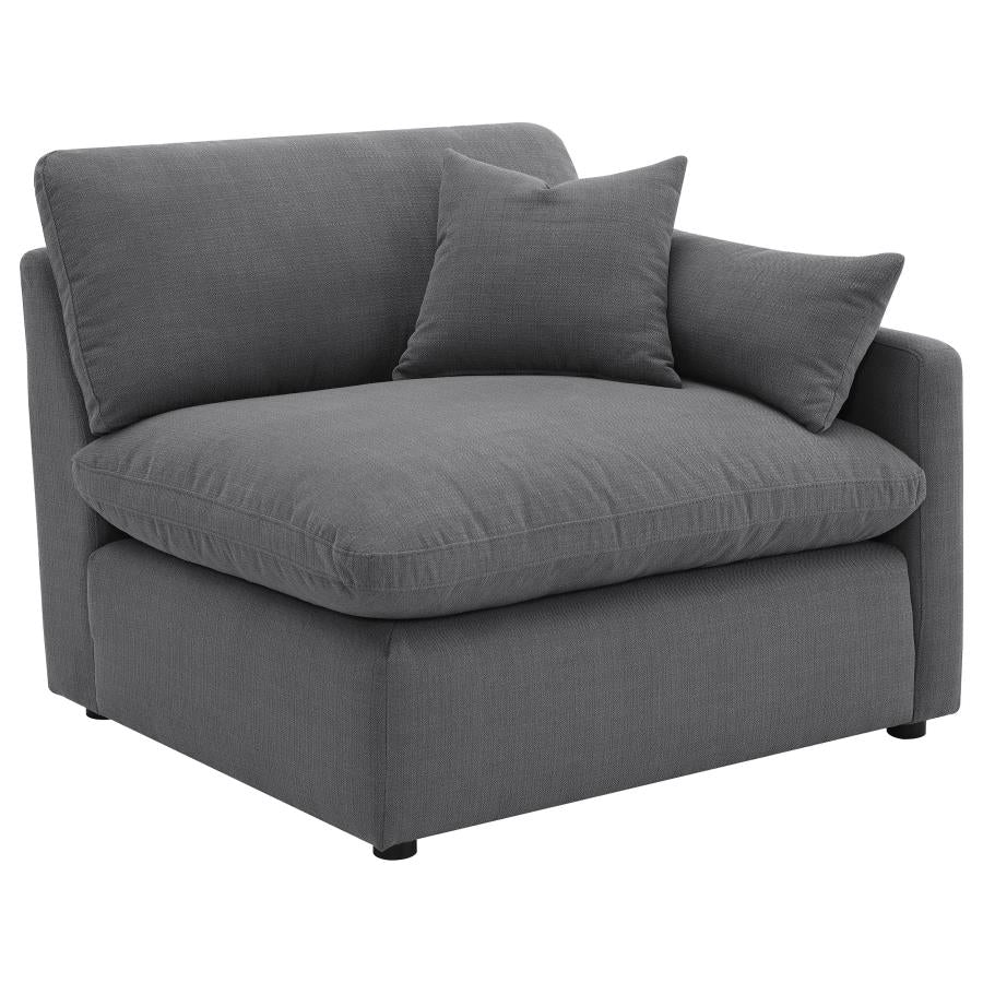 Hobson 5-piece Upholstered Modular Sectional Sofa Charcoal-6