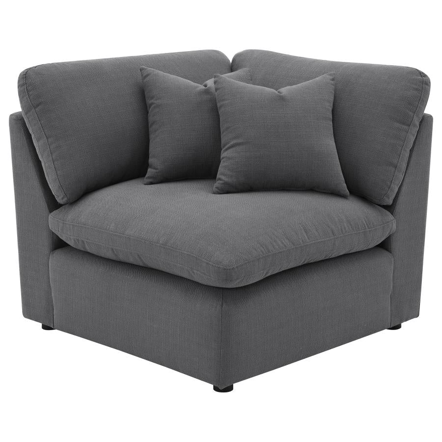 Hobson 6-piece Upholstered Modular Sectional Sofa Charcoal-zoom-6