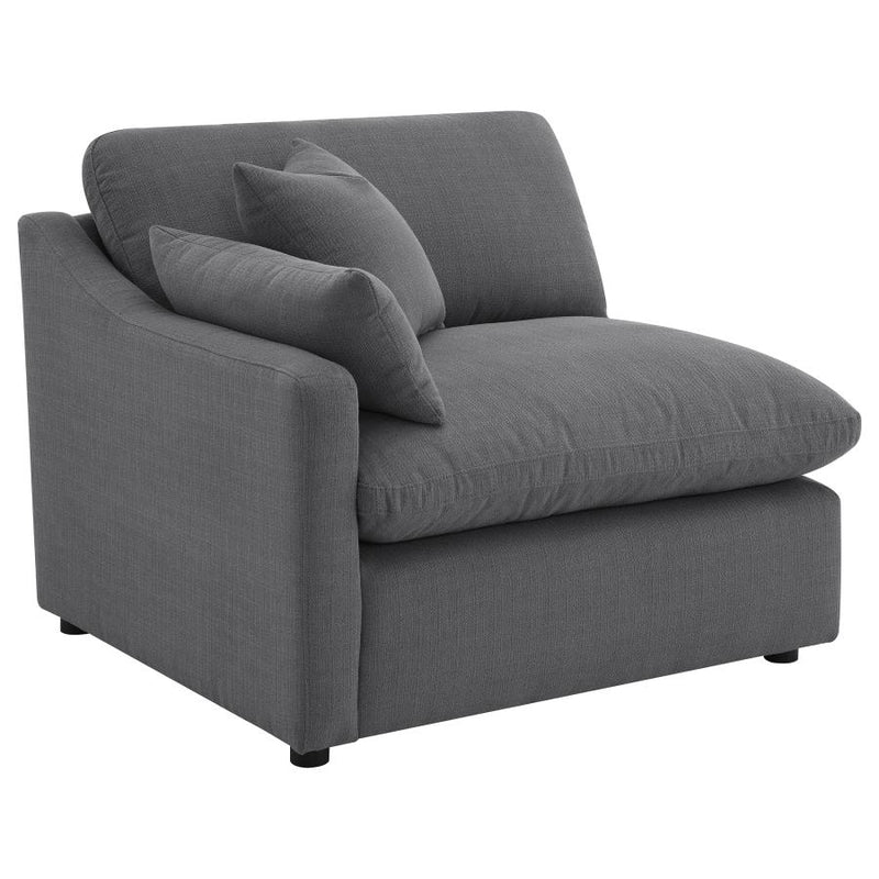 Hobson 6-piece Upholstered Modular Sectional Sofa Charcoal-zoom-