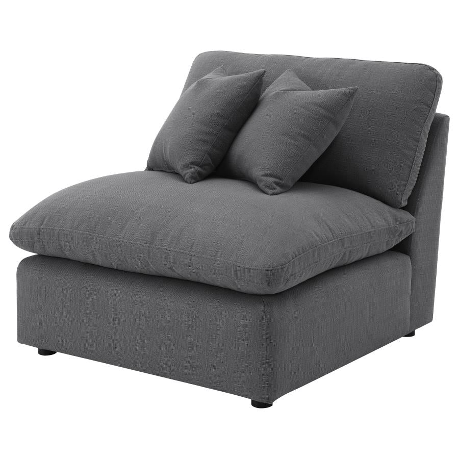 Hobson Upholstered Armless Chair Charcoal-zoom-4