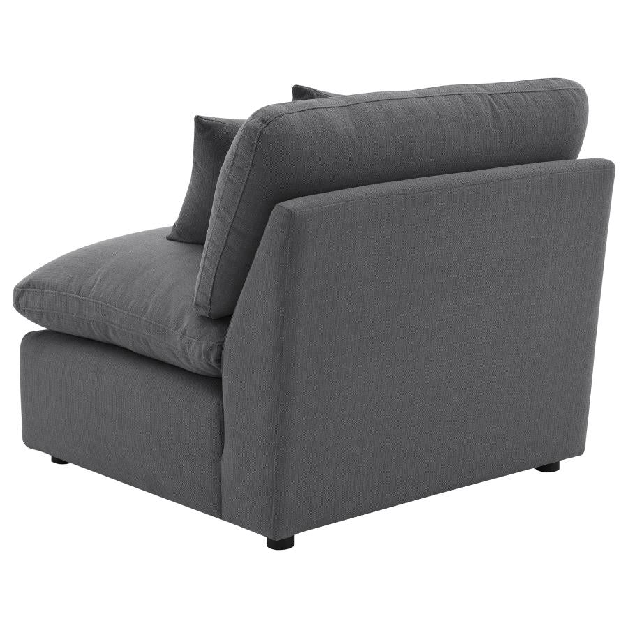Hobson Upholstered Armless Chair Charcoal-zoom-6
