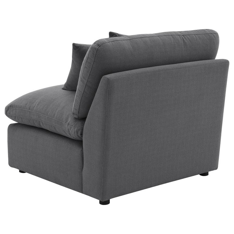 Hobson Upholstered Armless Chair Charcoal-zoom-