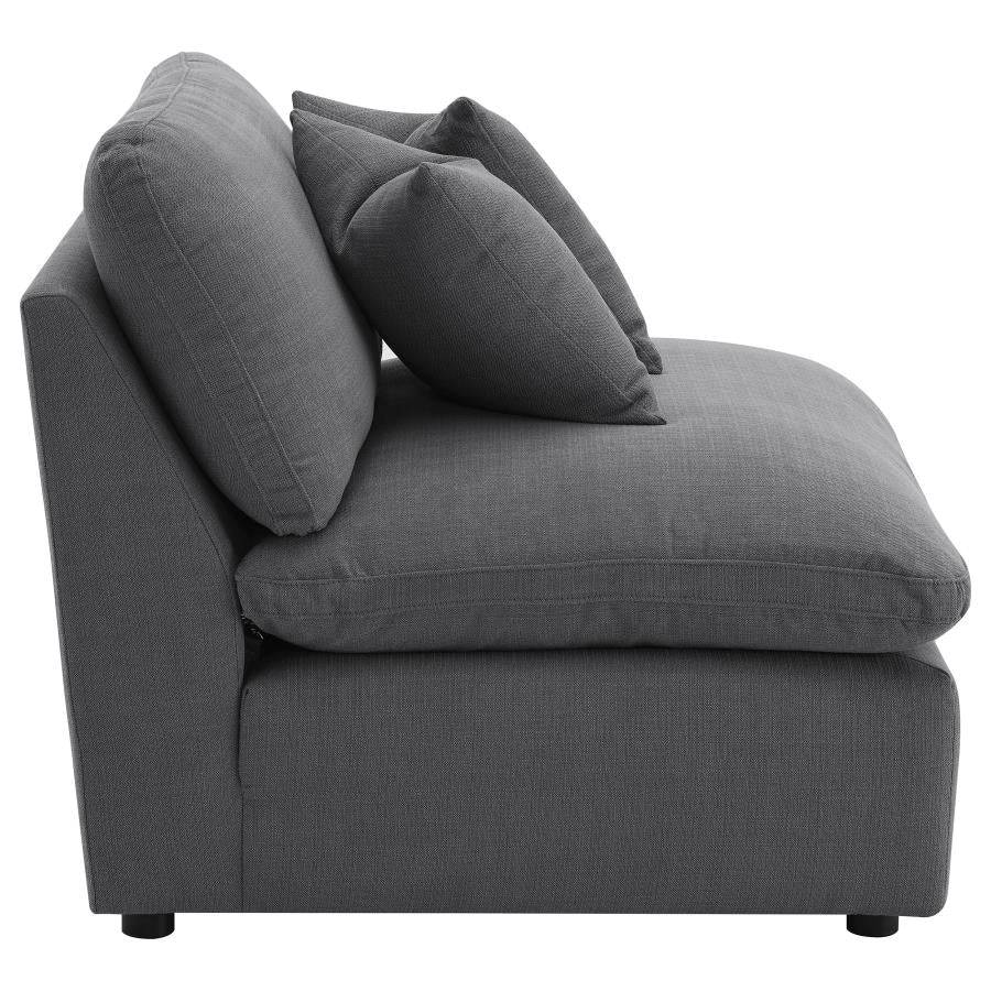 Hobson Upholstered Armless Chair Charcoal-zoom-8