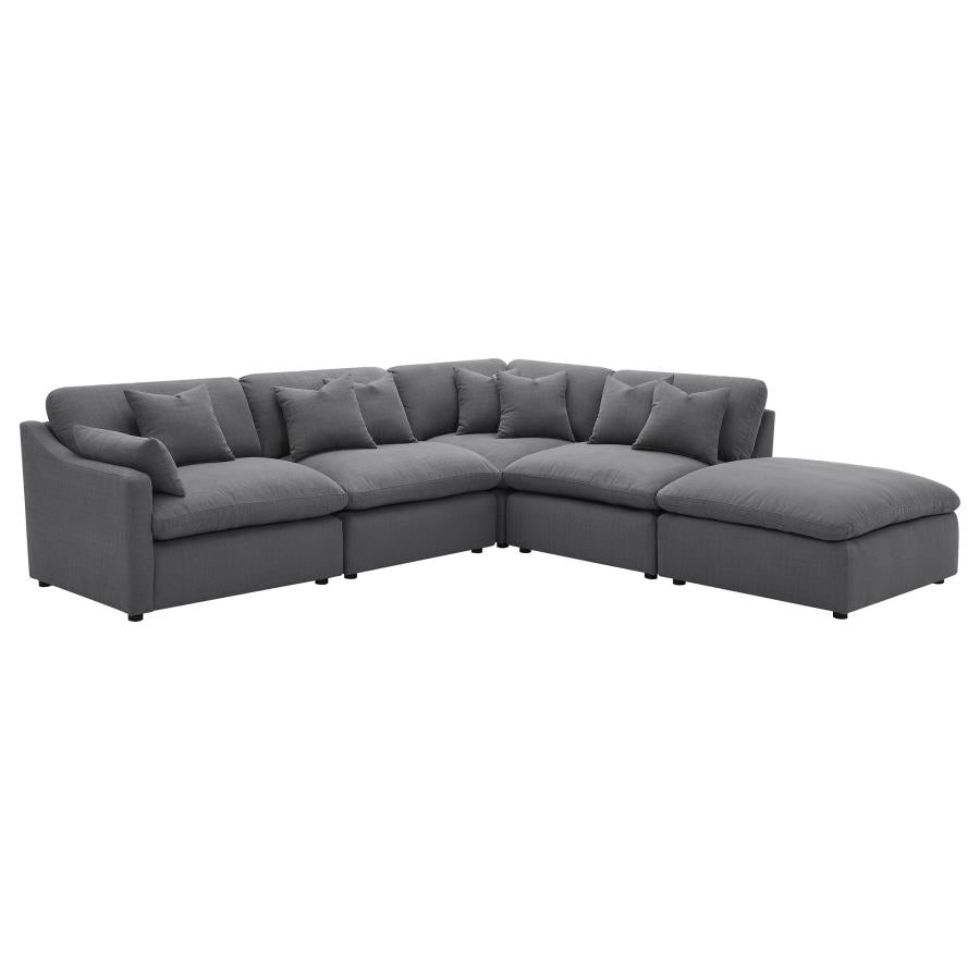 Hobson Upholstered Armless Chair Charcoal-zoom-10
