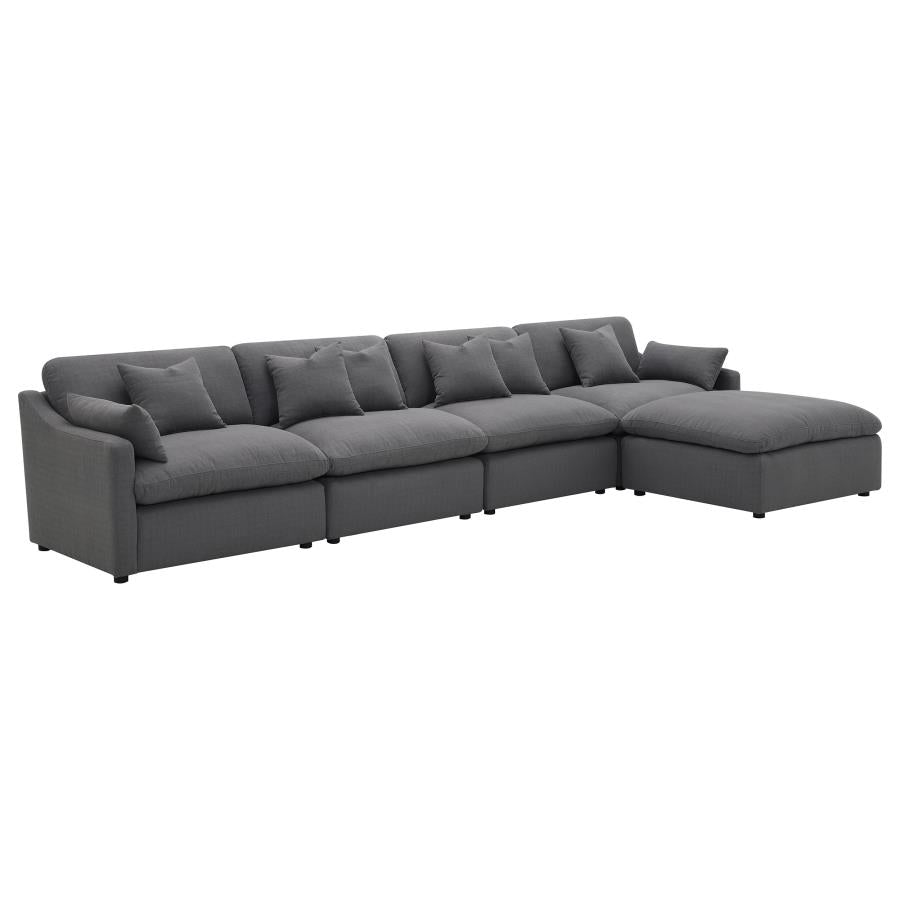 Hobson Upholstered Armless Chair Charcoal-12