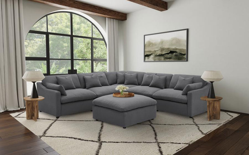 Hobson Upholstered Corner Charcoal-zoom-