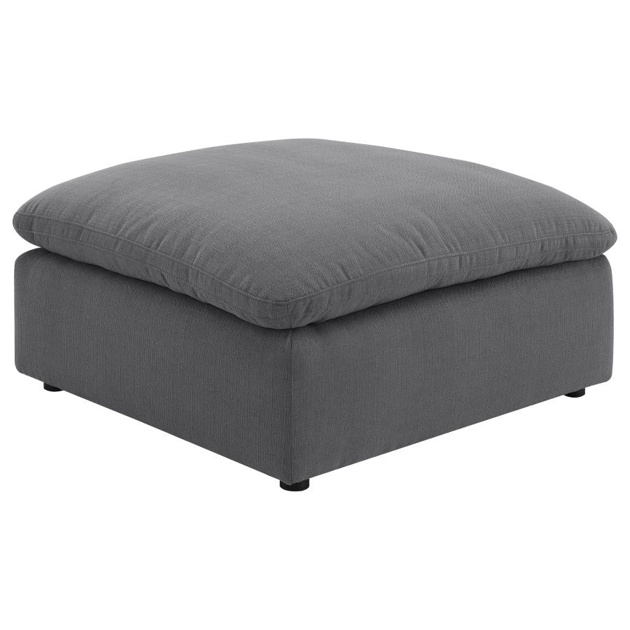 Hobson Square Upholstered Ottoman Charcoal-1