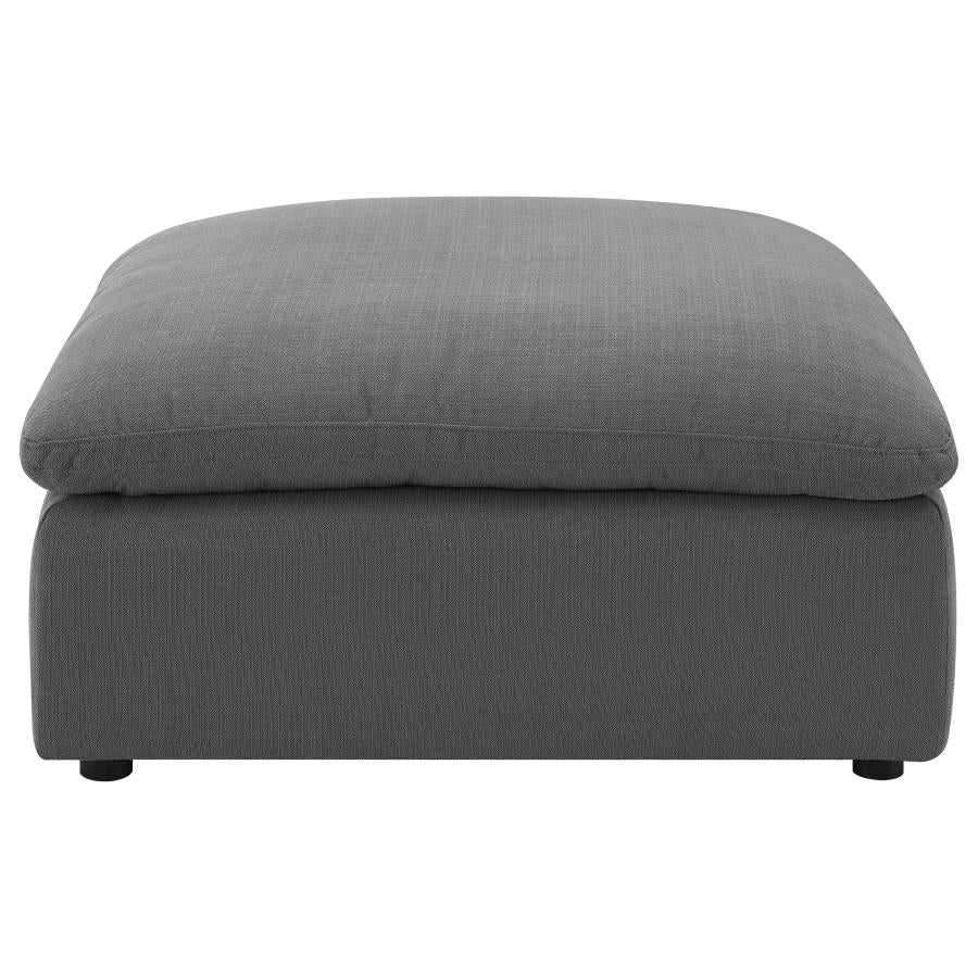 Hobson Square Upholstered Ottoman Charcoal-3