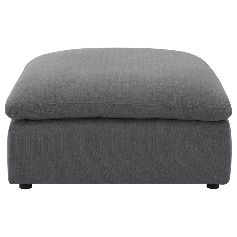 Hobson Square Upholstered Ottoman Charcoal-zoom-