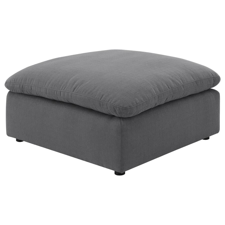 Hobson Square Upholstered Ottoman Charcoal-4