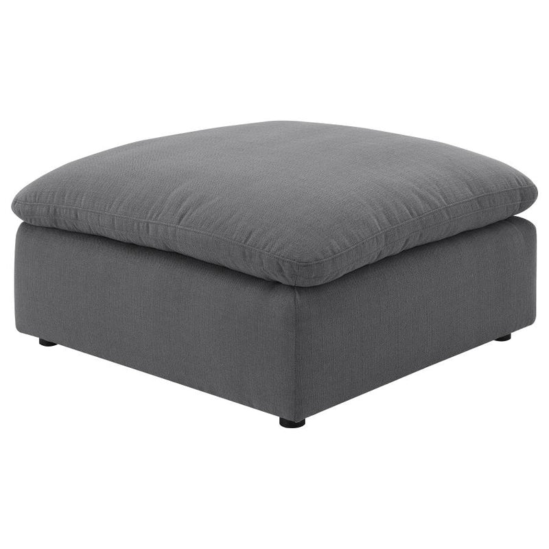 Hobson Square Upholstered Ottoman Charcoal-zoom-