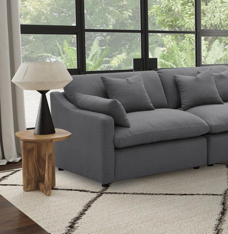 Hobson Upholstered LAF Chair Charcoal-zoom-