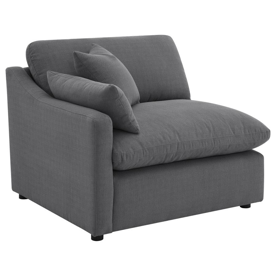 Hobson Upholstered LAF Chair Charcoal-1